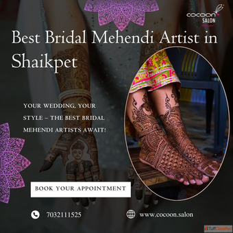 Best Bridal Mehendi Artist in Shaikpet 7032111525 Cocoon Salon
