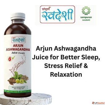 Arjun Ashwagandha Juice for Better Sleep Stress Relief Relaxation