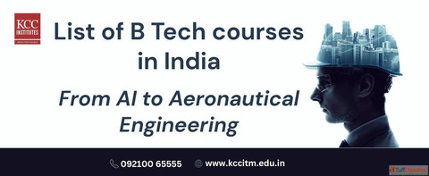 List of B Tech courses in India From AI to Aeronautical Engineering