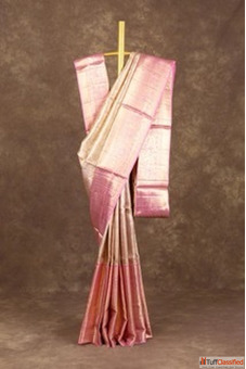 Buy Light Golden Saree Mavuri's