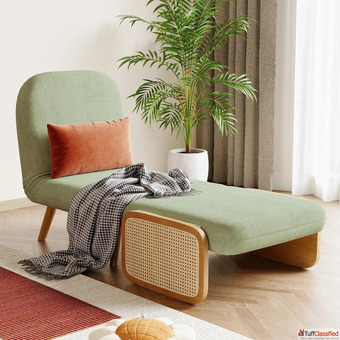 Grab New Green Chaise Longue - Convertible Green Sofa Cum Bed for Modern Homes