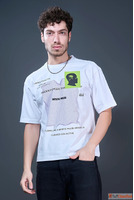 White Mystic Oversize Durable 100 Cotton Modern Oversize Tee...