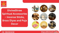 DivineShree Spiritual Accessories Incense Sticks Brass Diyas...