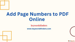 Add Page No to PDF File Online - Keywordsfinders