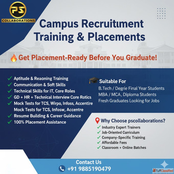 Campus Recruitment Training Placements at PS Collaborations