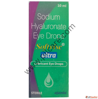 Softvisc Ultra Lubricant Eye Drop - Sodium Hyaluronate 0.3 wv Exporter Supplier for Hospitals