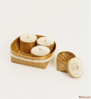 Buy Handcrafted Rattan Decorative Boxes Online in India