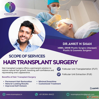 Advanced Hair Transplant in Ahmedabad with Expert Care at KosmoPlus