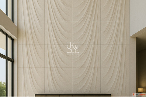 Contemporary Curtain Design Decorative Wall Cladding Stone art by SKL