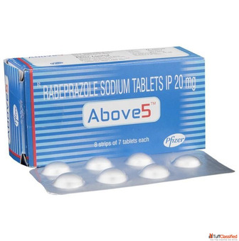 Above 5 Tablet - Rabeprazole 20mg tablet Exporter and Supplier for Hospitals Pharmacies Clinics