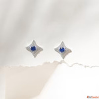 Sterling Silver Diamond Earrings Padmam Jewellery