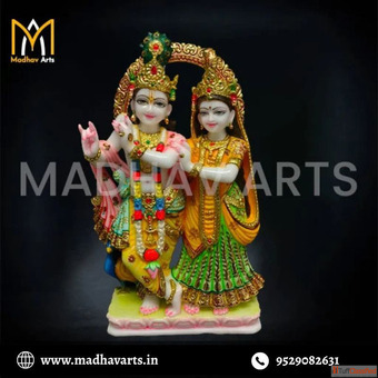 Radha Krishna Marble Statue Available in All Custom Sizes