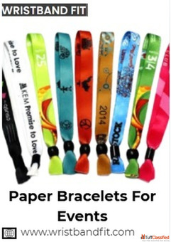 Paper Event Bracelets for Parties Festivals Conferences