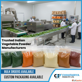 Trusted Indian Vegetable Powder Manufacturers - Bulk Orders Custom Packaging Available