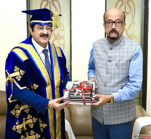 Dr. Sandeep Marwah Presents His Biographies to H.E. Ramen De...