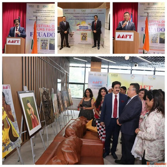 Indo Ecuador Film Cultural Forum and AAFT School of Fine Arts Host Art Exhibition Inaugurated by Amb