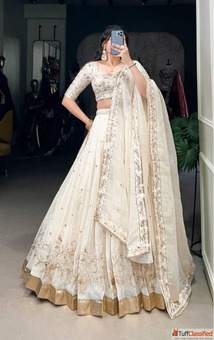 50 Off Stunning White Lehenga Online Sale
