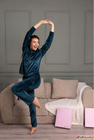 Buy Blue Velvet Track Suit For Women in stripe Online By Pri...