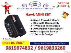 Speaker on Rent for Christmas Party - Hawk MINI 8BT
