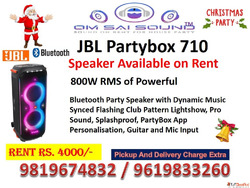 Speaker on Rent for Christmas Party - JBL PartyBox 710 800W