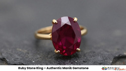 Ruby Stone Ring - Authentic Manik Gemstone by Brahma Gems