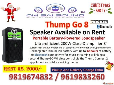 Speaker on Rent for Christmas Party - THUMB GO 8