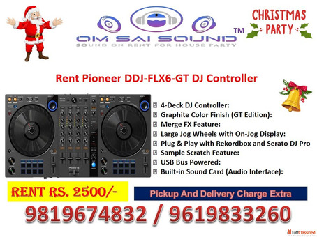 DJ Controller on Rent for Christmas Party - Pioneer DDJ-FLX6 GT