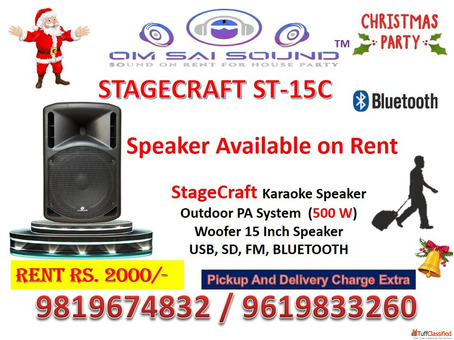Speaker on Rent for Christmas Party - Stagecraft ST-15C