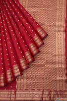 Elegant Wine Colour Banarasi Saree Mavuri's