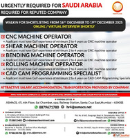 Saudi Arabia Job Vacancy for Indians Hunts Job
