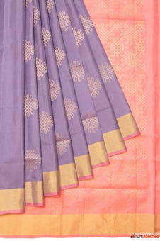 Buy Lavender Colour Plain Sarees Mavuri's
