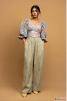 Buy Cotton Orchid Set in Blue Green Floral Print Online By O...