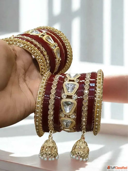 Short Punjabi Chooda With Golden Touch