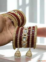 Short Punjabi Chooda With Golden Touch