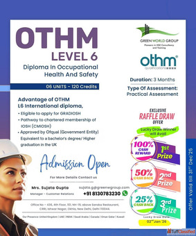 OTHM Level 6 Diploma Training in Delhi Green World Group