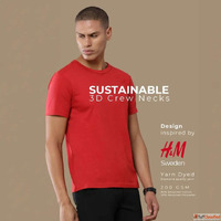 Sustainable 3D Crew Neck T-shirts
