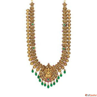 Buy Gold Haram Designs in 40 Grams Online CMR Jewellery