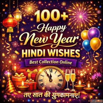 100 Happy New Year Hindi Wishes - Best Collection Online
