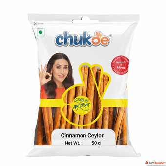 Chukde Sri Lankan Cinnamon Dalchini 50g - True Ceylon Cinnamon Delicate Sweet Aromatic for Desserts 