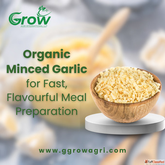 Organic Minced Garlic for Fast Flavourful Meal Preparation