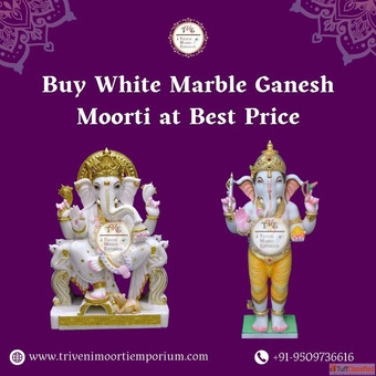 Buy White Marble Ganesh Moorti at Best Price