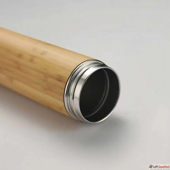 Bamboo Flask with Temperature Display