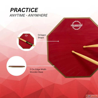 Drum Practice Pad with Stand - Quiet Professional Practice Solution
