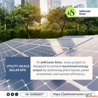 Utility-Scale Solar EPC Construction Powering a Sustainable Future with JaiKisaan Solar