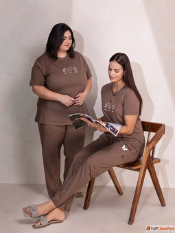 Buy Printed Cotton T-Shirt Pajama Nightsuit For Women By Tittli