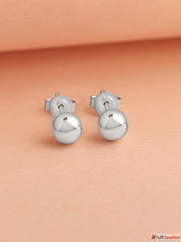 Buy Sterling Silver Ball Earrings Online Padmam Jewellery