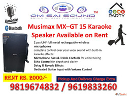 Speaker on Rent for DJ Karaoke Nights - Musimax MX-GT 15 Kar...