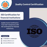ISO Certification for financial Institutions Quality Control...