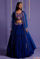 Designer Navy Blue Lehenga - 55 OFF