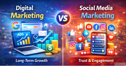 Digital Marketing vs Social Media Marketing Key Differences Benefits and Which One Works Best in 202
